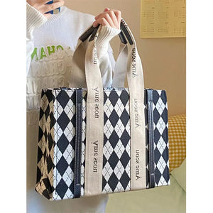 Large Canvas Tote Bag Women Shoulder Messenger Lady Commuter Thick Cloth Eco