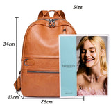 Large Capacity Backpack Leather School Bags for Girls Travel Bagpack