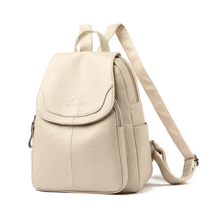 Women Large Capacity Backpack Purses High Leather Vintage Bag
