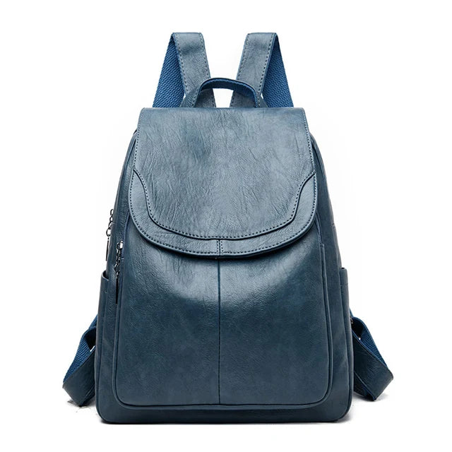 Large Capacity Leather Backpack Purse for Women School Travel Bagpack