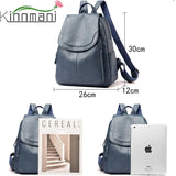Large Capacity Leather Backpack Purse for Women School Travel Bagpack