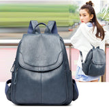 Women Large Capacity Backpack Purses High Leather Vintage Bag