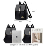 Leather Large Capacity Backpack Purses Vintage Bag