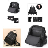 Large Leather Backpack Purse Vintage Bag School Travel Bookba