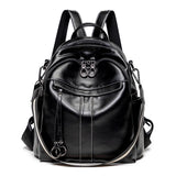 Large Capacity Backpack Purses High Leather Vintage Bag School Bags