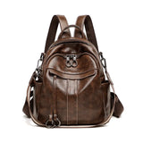 Large Capacity Backpack Purses High Leather Vintage Bag School Bags