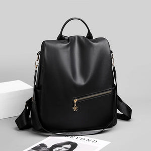 Large Capacity Backpack Purses High Leather Female Vintage Bag