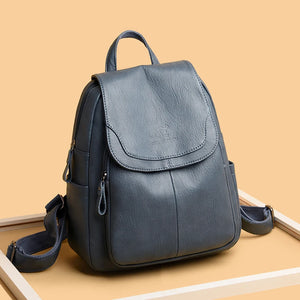 Women Large Capacity Backpack Purses High Leather Vintage Bag