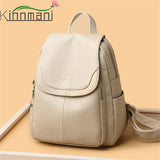 Large Capacity Leather Backpack Purse for Women School Travel Bagpack