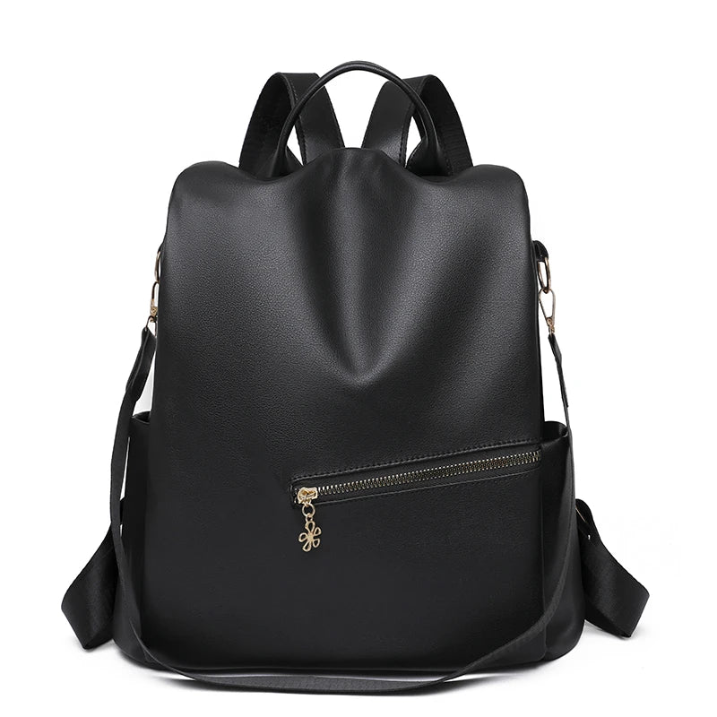 Large Capacity Backpack Purses High Leather Female Vintage Bag