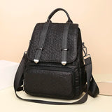 Large Leather Backpack Purse Vintage Bag School Travel Bookba