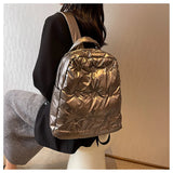 Women Large Capacity Backpacks High Space Cotton Female Bag School Bags Travel B