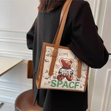 Women Large Capacity Cartoon Shoulder Bag Autumn Tote Bag