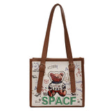 Women Large Capacity Cartoon Shoulder Bag Autumn Tote Bag