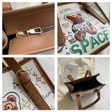 Women Large Capacity Cartoon Shoulder Bag Autumn Tote Bag