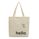 Large Capacity Canvas Shoulder Bag Eco-Friendly Reusable Foldable