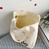 Large Capacity Canvas Shoulder Bag Eco-Friendly Reusable Foldable