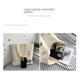 Large Capacity Canvas Shoulder Bag Eco-Friendly Reusable Foldable