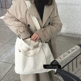 Women Large Capacity Canvas Shoulder Bag Casual Handbag Tote Reusable