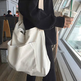 Women Large Capacity Canvas Shoulder Bag Casual Handbag Tote Reusable