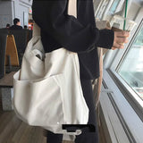 Women Large Capacity Canvas Shoulder Bag Casual Handbag Tote Reusable