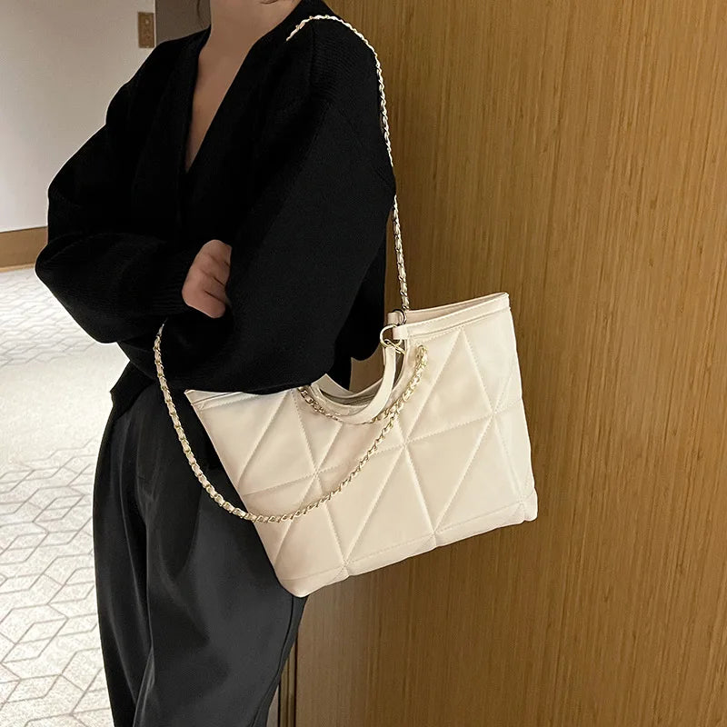 Women Chain Shoulder Bag Soft Pu Leather Handbag Crossbody Messenger Tote Bag