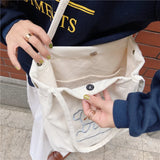 Corduroy Tote Bag Eco Reusable Shopping Handbag Bear Shoulder Bag