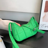 Women Large Capacity Cotton Padded Quilted Shoulder Bag