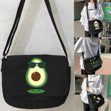 Avocado Series Crossbody Bag Canvas Shoulder Messenger Unisex