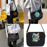 Canvas Crossbody Bag Large Capacity Messenger Unisex Travel Satchel