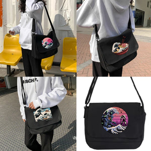 Canvas Crossbody Bag Large Capacity Diagonal Shoulder Messenger Unisex