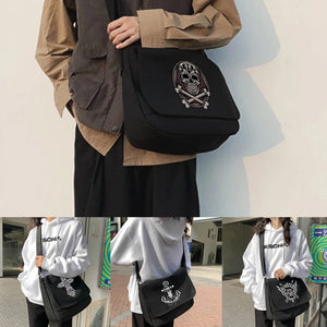 Skull Series Crossbody Bag Canvas Satchel