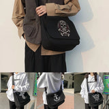 Skull Series Crossbody Bag Canvas Satchel