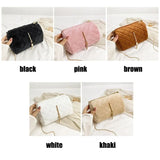 Women Large Capacity Furry Fluffy Shoulder Bags Handbags Crossbody Messenger Bag