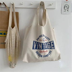 Canvas Shoulder Bag Large Capacity Handbag