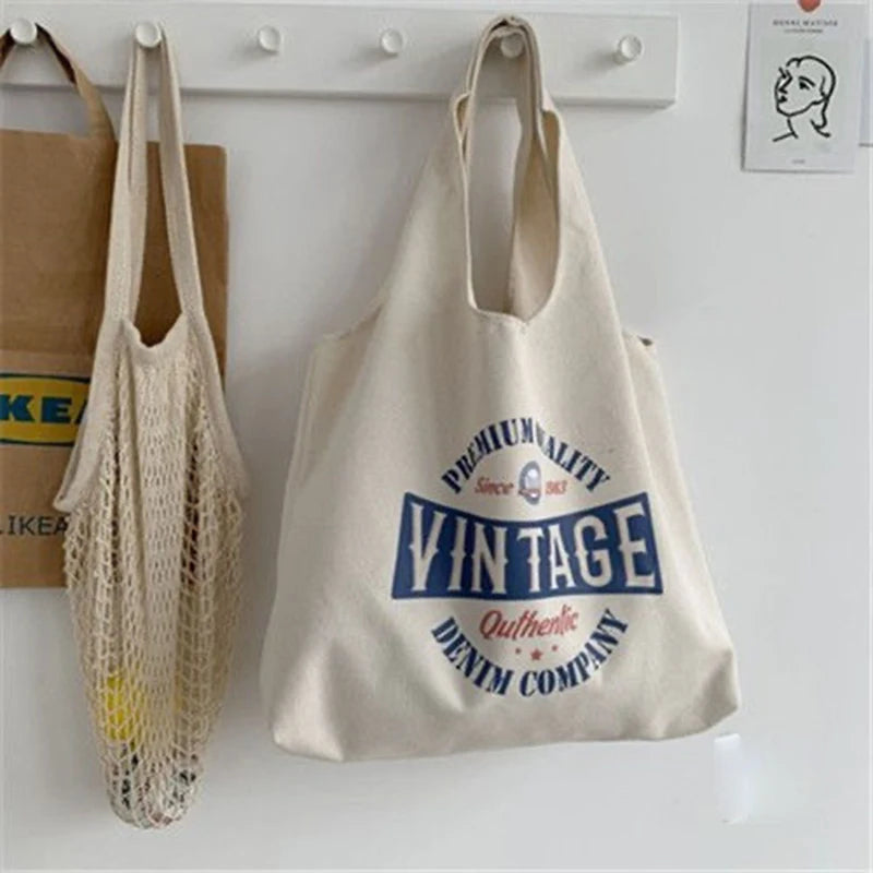 Canvas Shoulder Bag Large Capacity Handbag