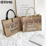 Women Large Capacity Tassel Shoulder Bag