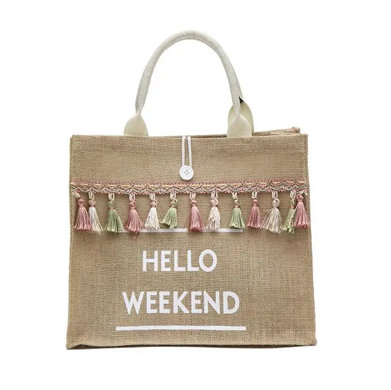 Women Large Capacity Tassel Shoulder Bag