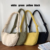 Women Large Capacity Lightweight Winter Quilted Tote Bag Plaid Shoulder Bags