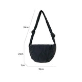 Women Large Capacity Lightweight Winter Quilted Tote Bag Plaid Shoulder Bags