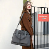 Large Capacity Nylon Handbags Waterproof Shopping Shoulder Bag