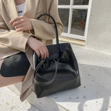 Women Large Capacity Shoulder Bags PU Leather Students School Book Handbags