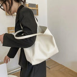 Women Large Capacity Shoulder Bags PU Leather Students School Book Handbags