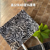 Women Large Capacity Shoulder Bags Striped Embroidery Shopping Tote