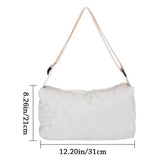 Women Large Capacity Shoulder Tote Bags Winter Cotton Padded Rhombus Pattern
