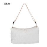 Women Large Capacity Shoulder Tote Bags Winter Cotton Padded Rhombus Pattern
