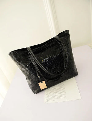Women Large Capacity Tote Leather Shoulder Bag