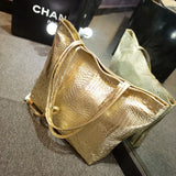 Women Large Capacity Tote Leather Shoulder Bag