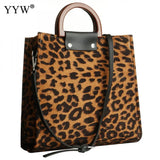 Leopard Print Large Tote Bag Women Shoulder Handbag Big Size Casual Shopping