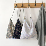 Large Size Sequin Shoulder Bag for Evening Party